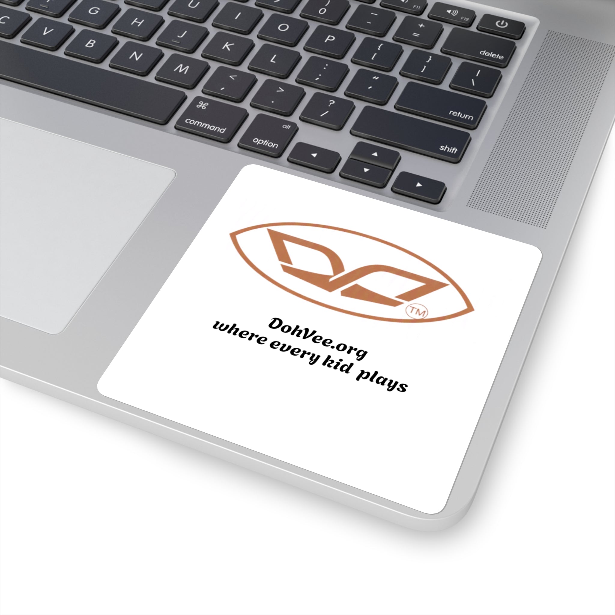 Square Sticker — DohVee.org Logo “where every kid plays”