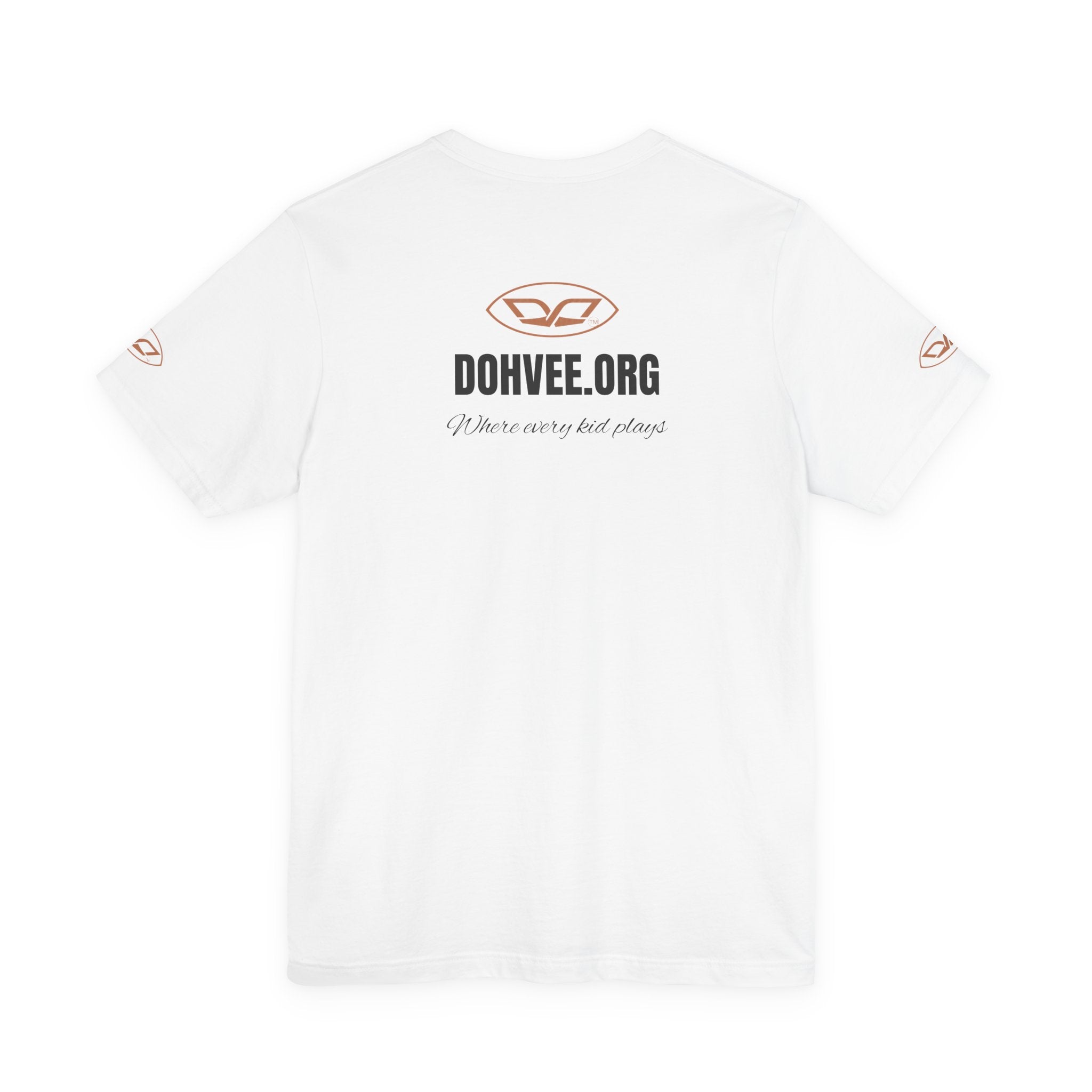 DohVee.org Logo Tee — White Short Sleeve Logo T-Shirt