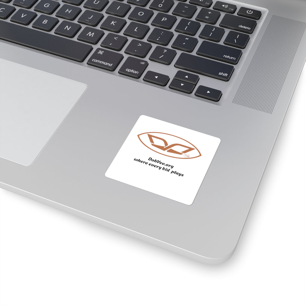 Square Sticker — DohVee.org Logo “where every kid plays”