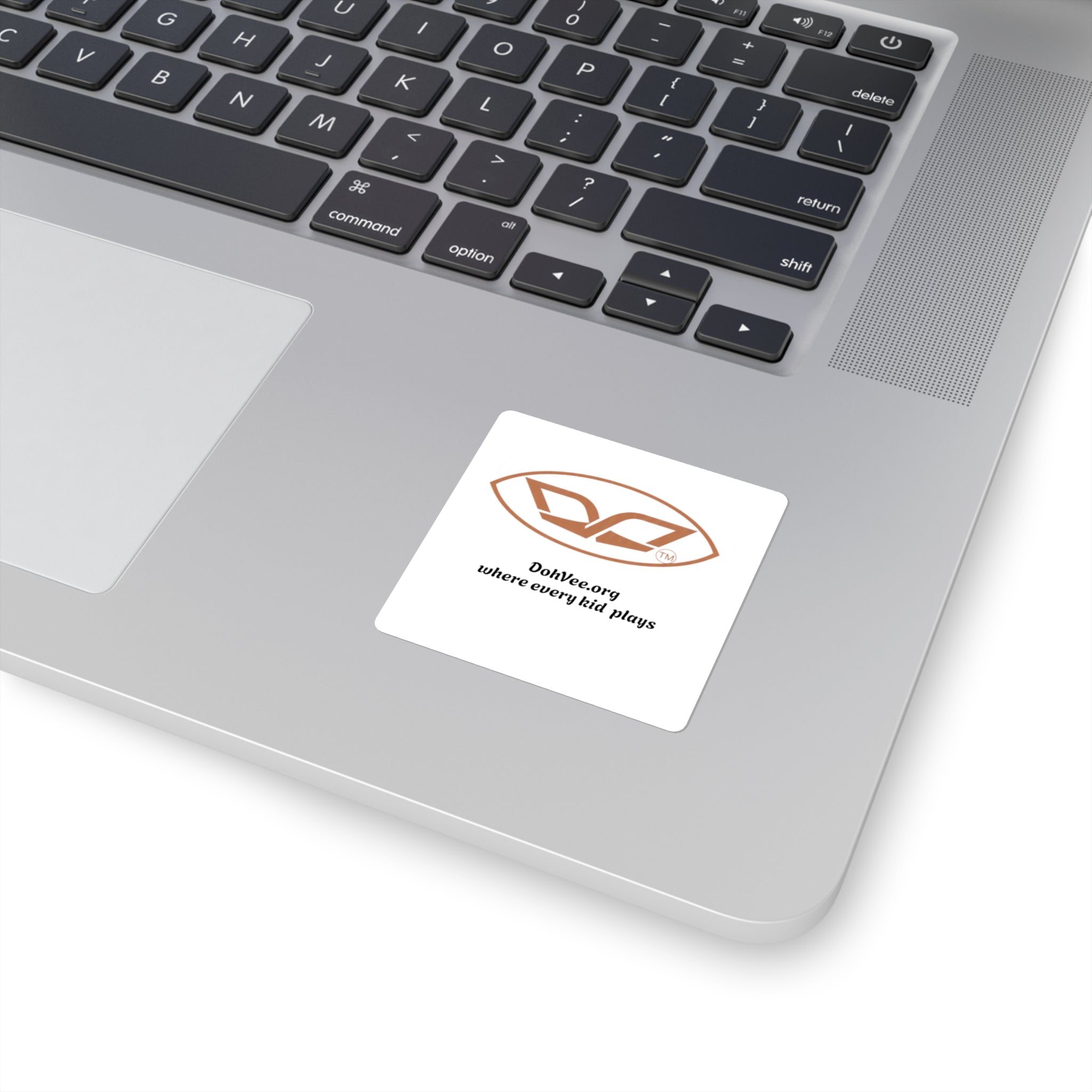 Square Sticker — DohVee.org Logo “where every kid plays”